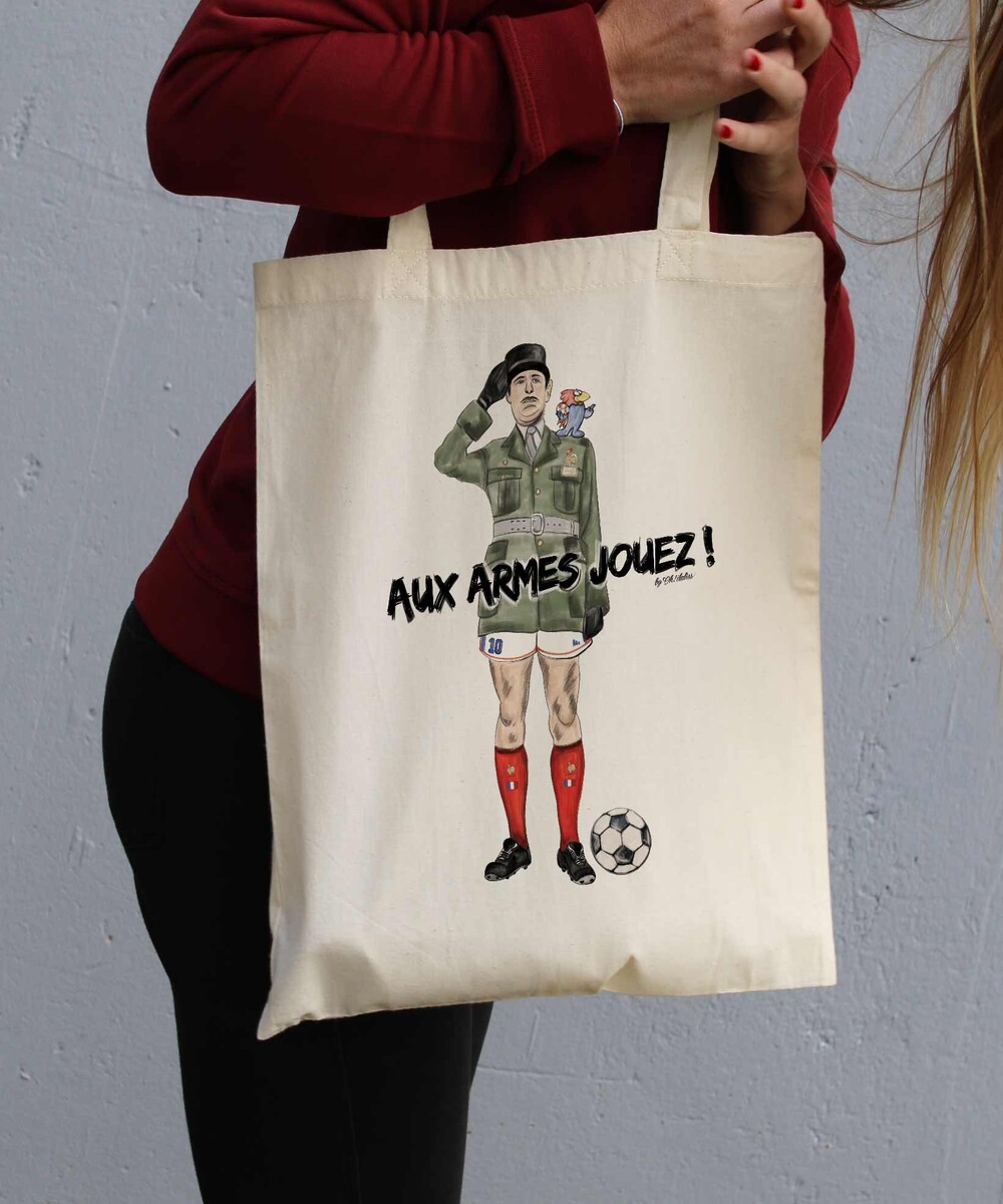 Tote Bag De Gaulle de couleur Écru