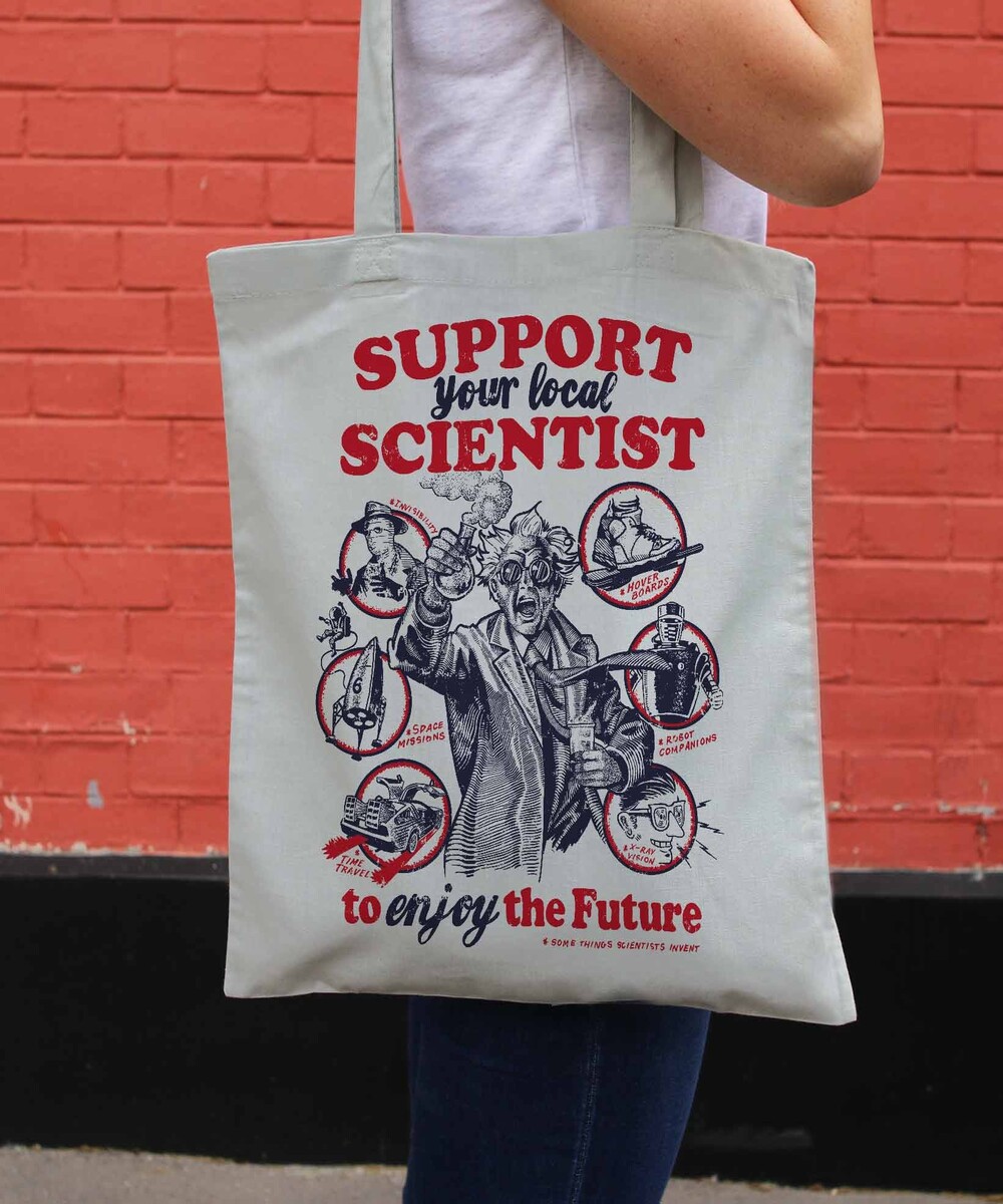 Tote Bag Support Science de couleur Crème