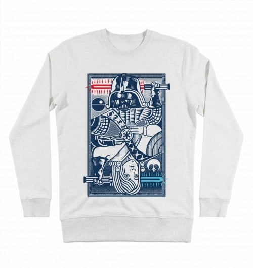 Sweatshirt pour Homme Dark Vador vs Anakin de couleur Gris chiné