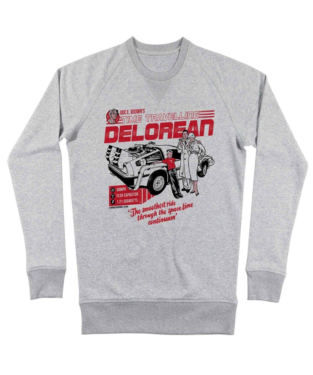 Sweat pour Homme Delorean de couleur Gris chiné