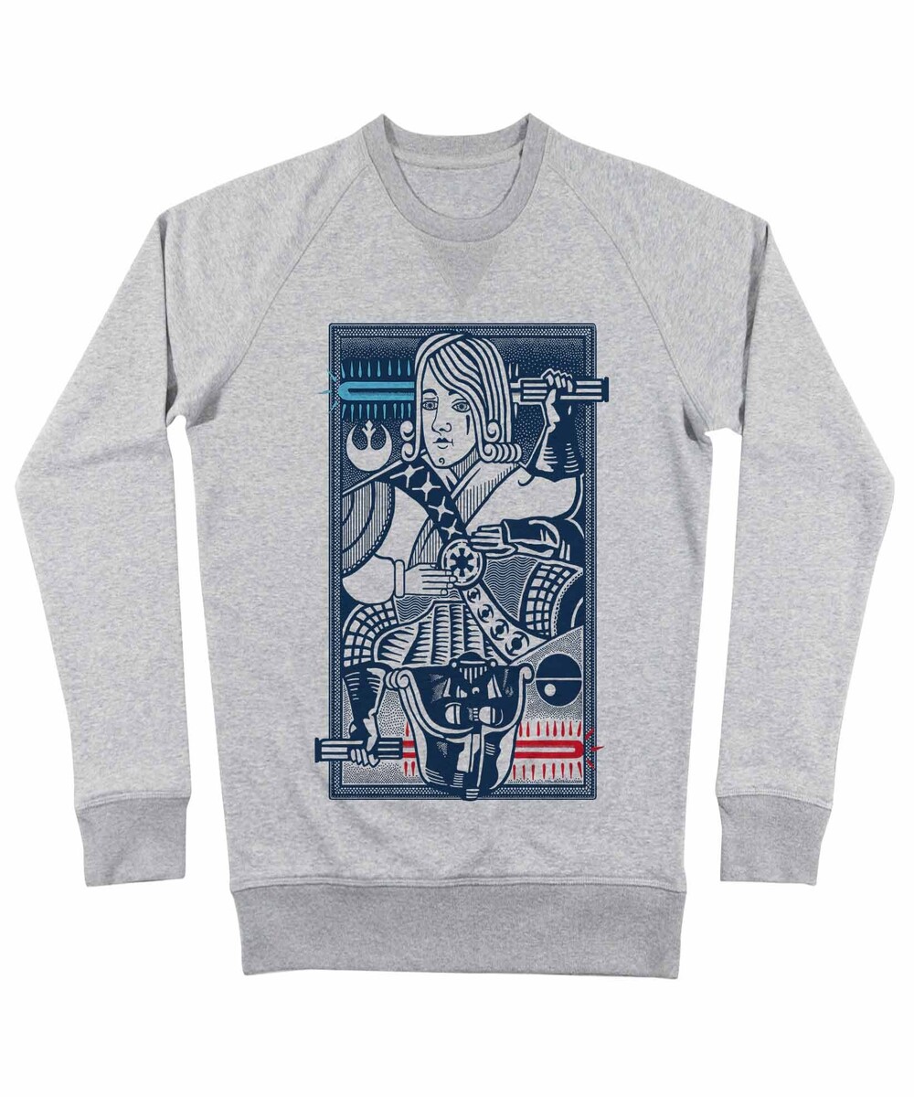 Sweat pour Homme King of Darkside de couleur Gris chiné