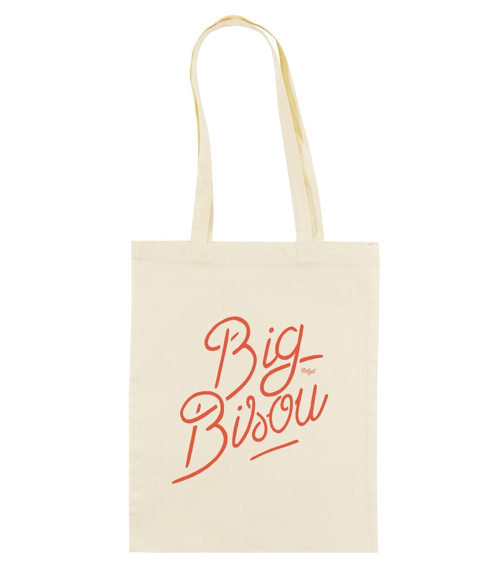Tote Bag Big Bisou Sac Imprimé Message Drôle Grafitee