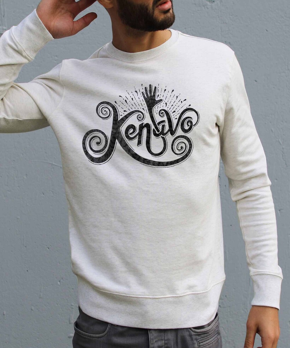 Sweat pour Homme Kenavo de couleur Beige chiné