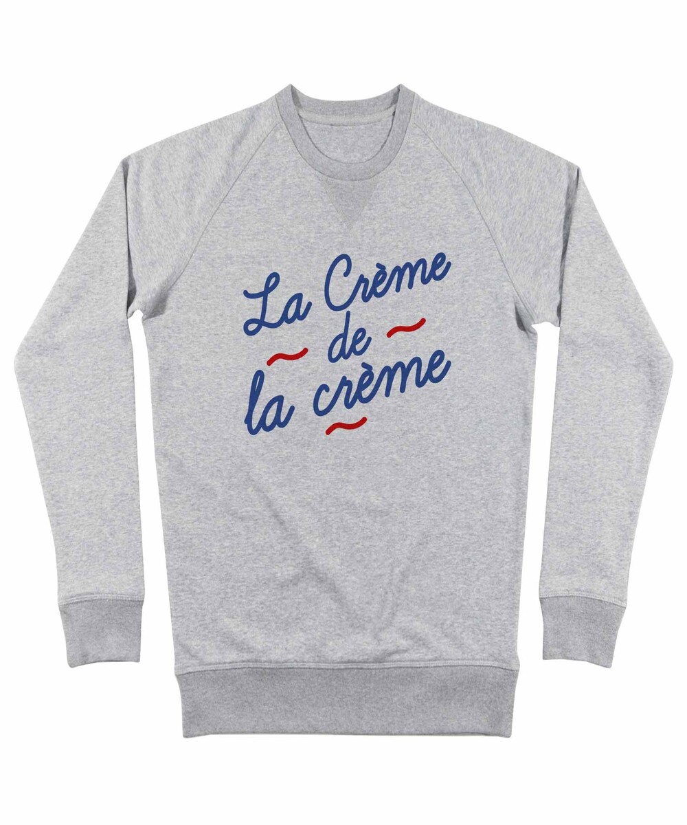 Sweatshirt pour Homme La Crème de la Crème de couleur Gris chiné