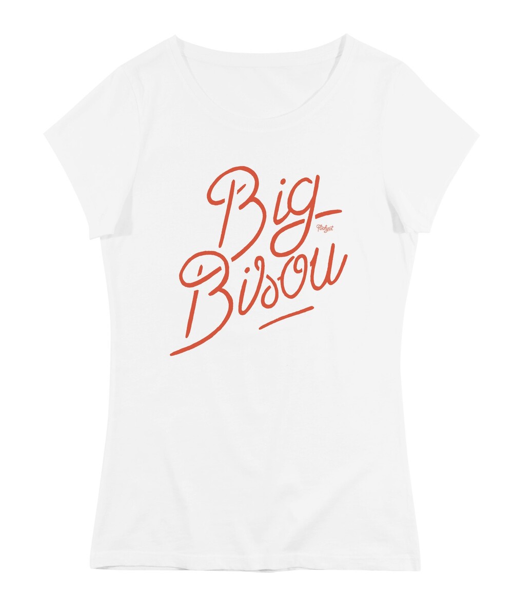 T-shirt pour Femme Big Bisou de couleur Blanc