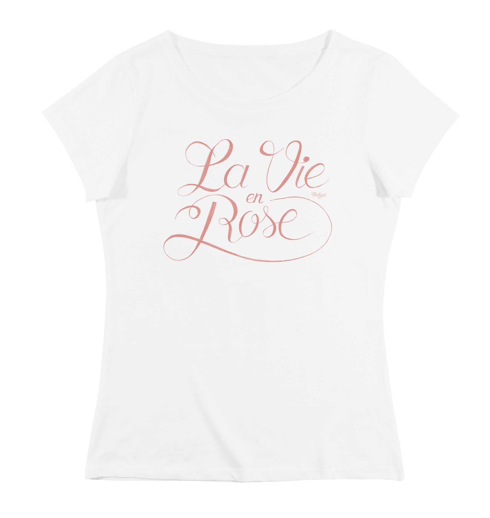 T-shirt Femme avec un Femme La Vie en Rose Grafitee