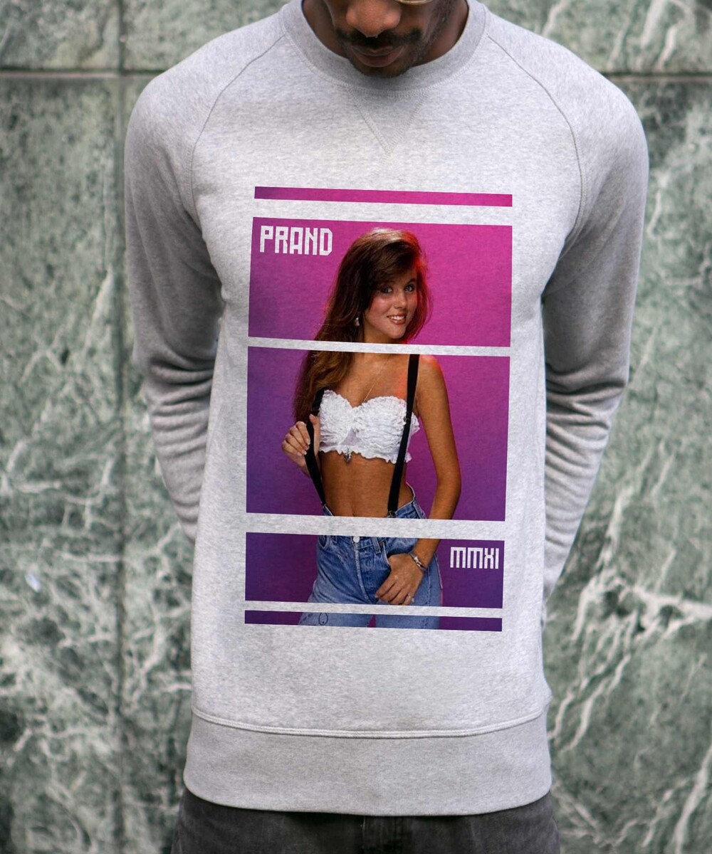 Sweat pour Homme Tiffani-Amber Thiessen de couleur Gris chiné