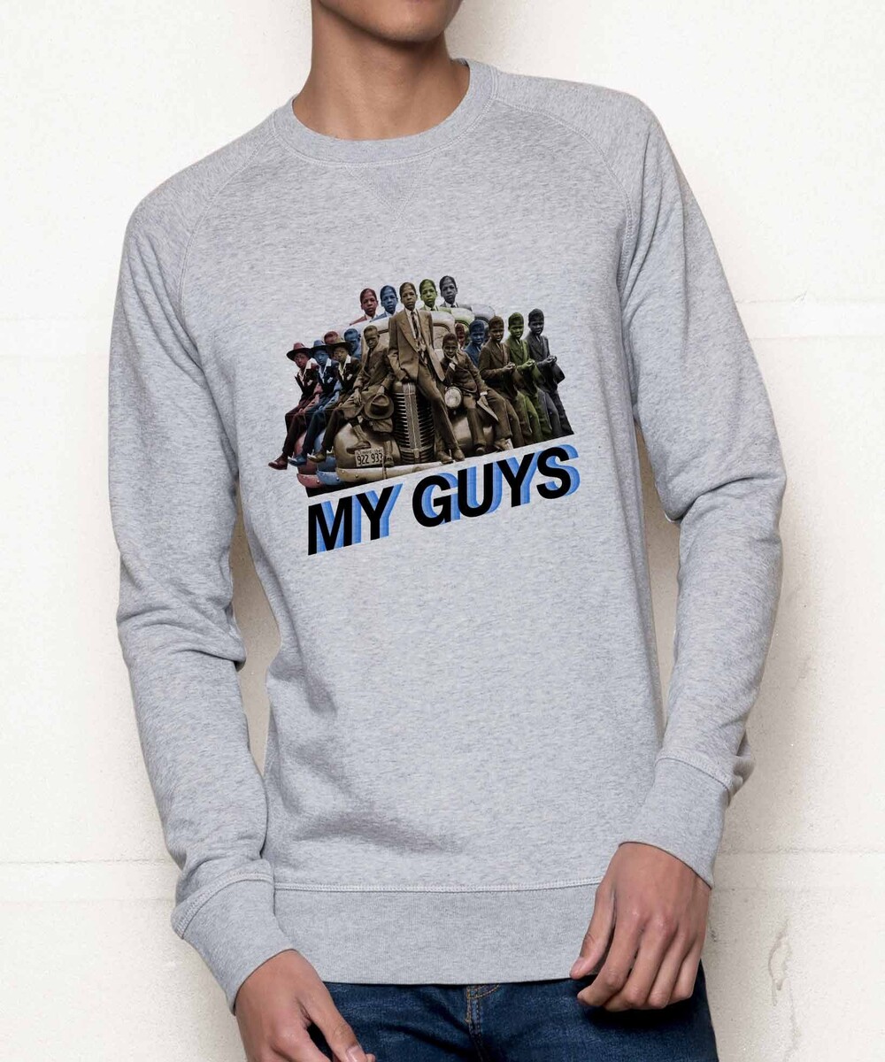 Sweat pour Homme My Guys de couleur Gris chiné