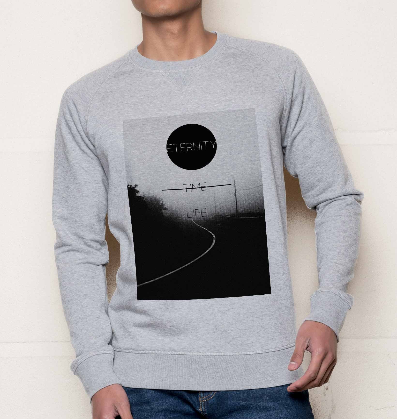Sweatshirt Eternity de couleur Gris chiné par Hexagone