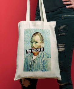 Tote Bag Van Gogh Fuck You Pay Me par Hexagone