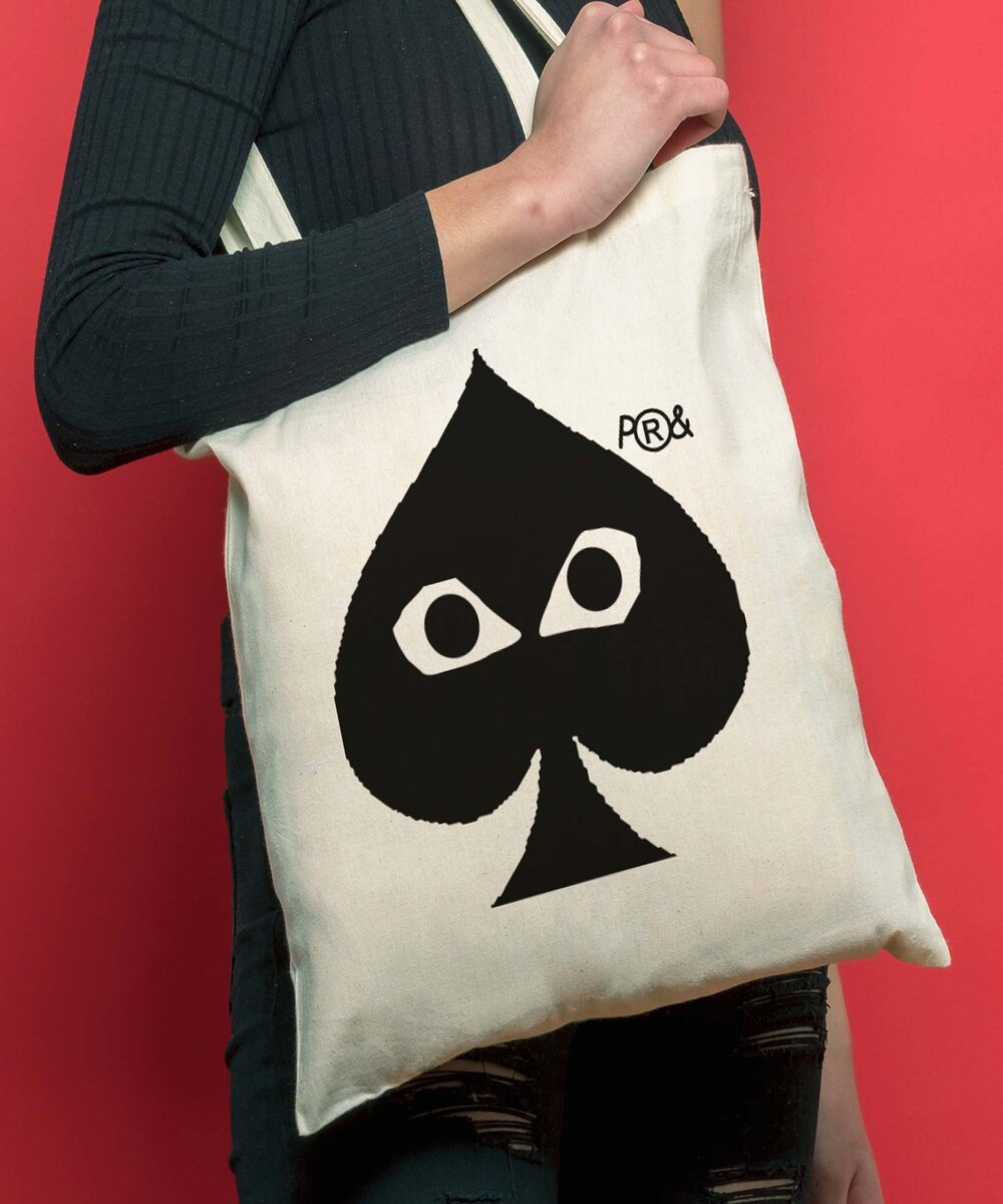 Tote Bag pour Femme As de Pic de couleur Écru