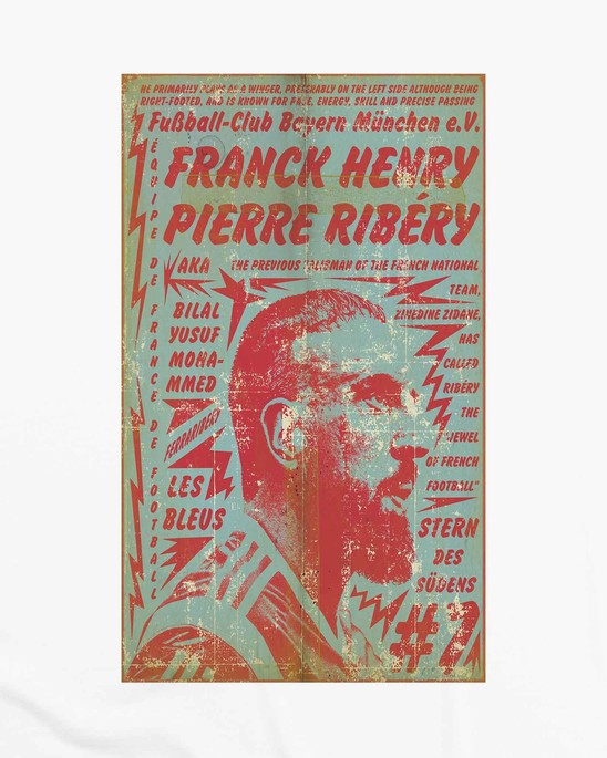 T-shirt pour Homme Franck Ribery de couleur Blanc