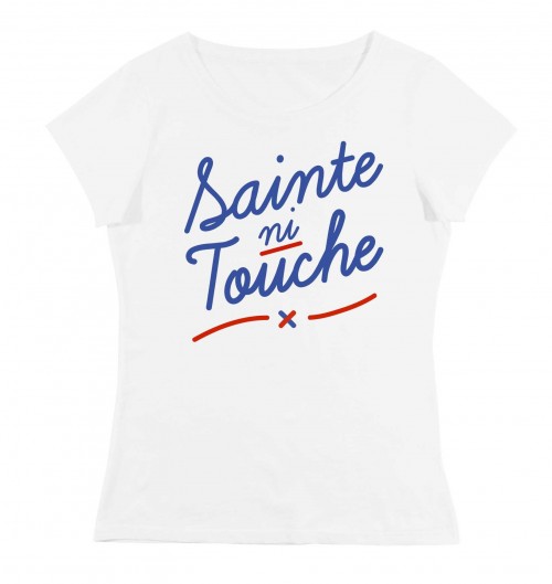 T-shirt Femme avec un Femme Sainte Ni Touche Grafitee