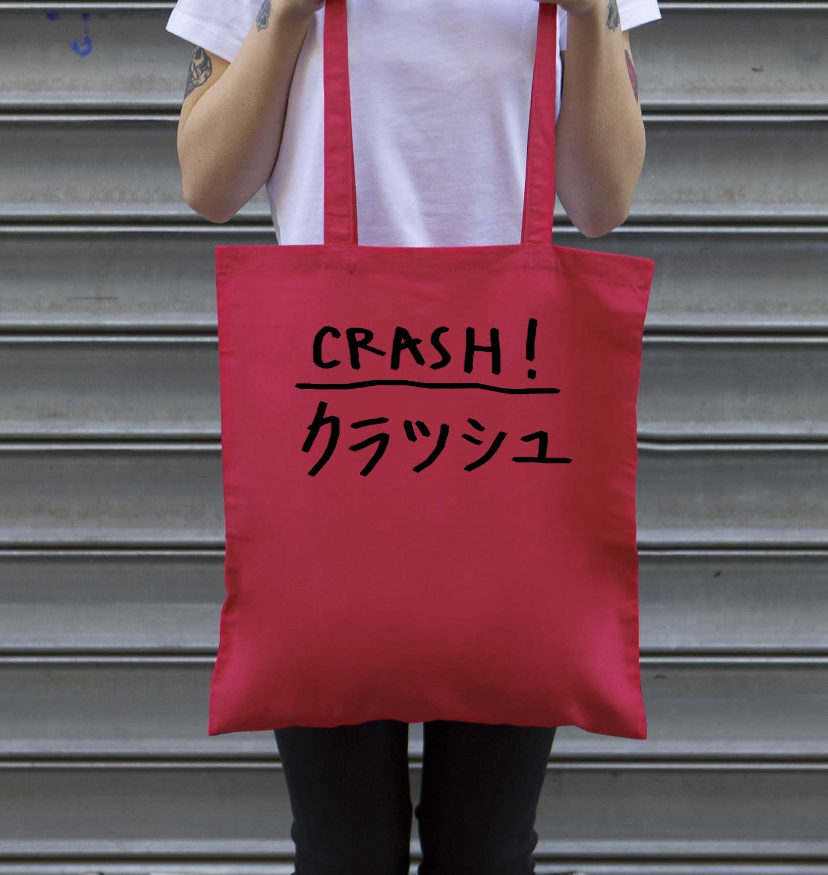 Tote Bag Crash de couleur Rose par Aecho