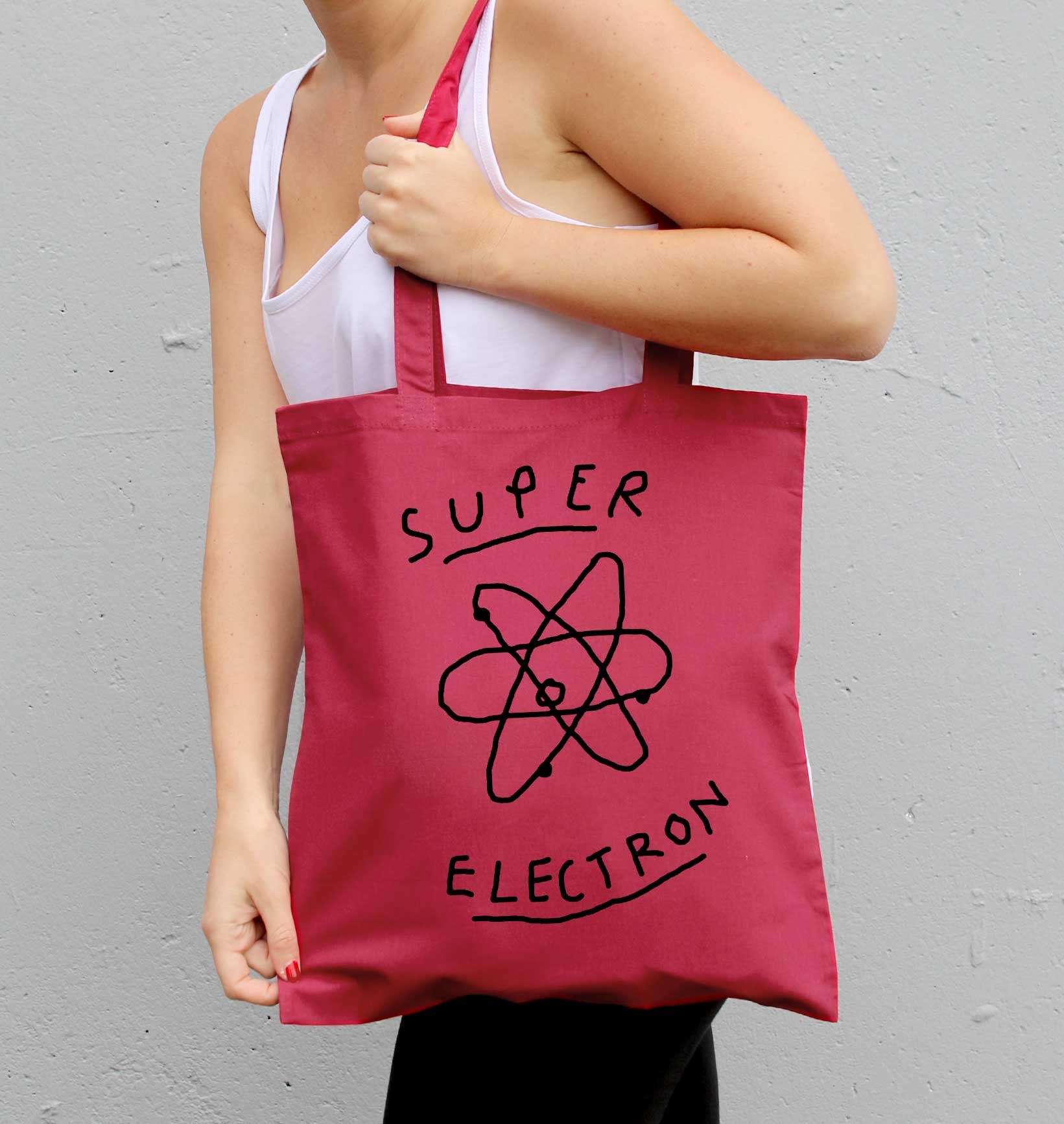 Tote Bag Super Electron de couleur Rouge cranberry par Aecho
