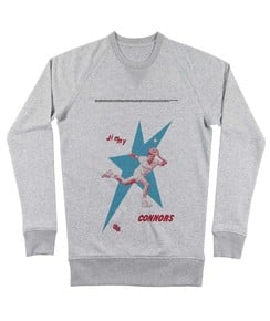 Sweatshirt pour Homme Jimmy Connors de couleur Gris chiné