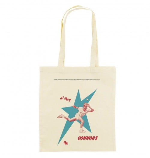 Tote Bag pour Femme Jimmy Connors de couleur Écru