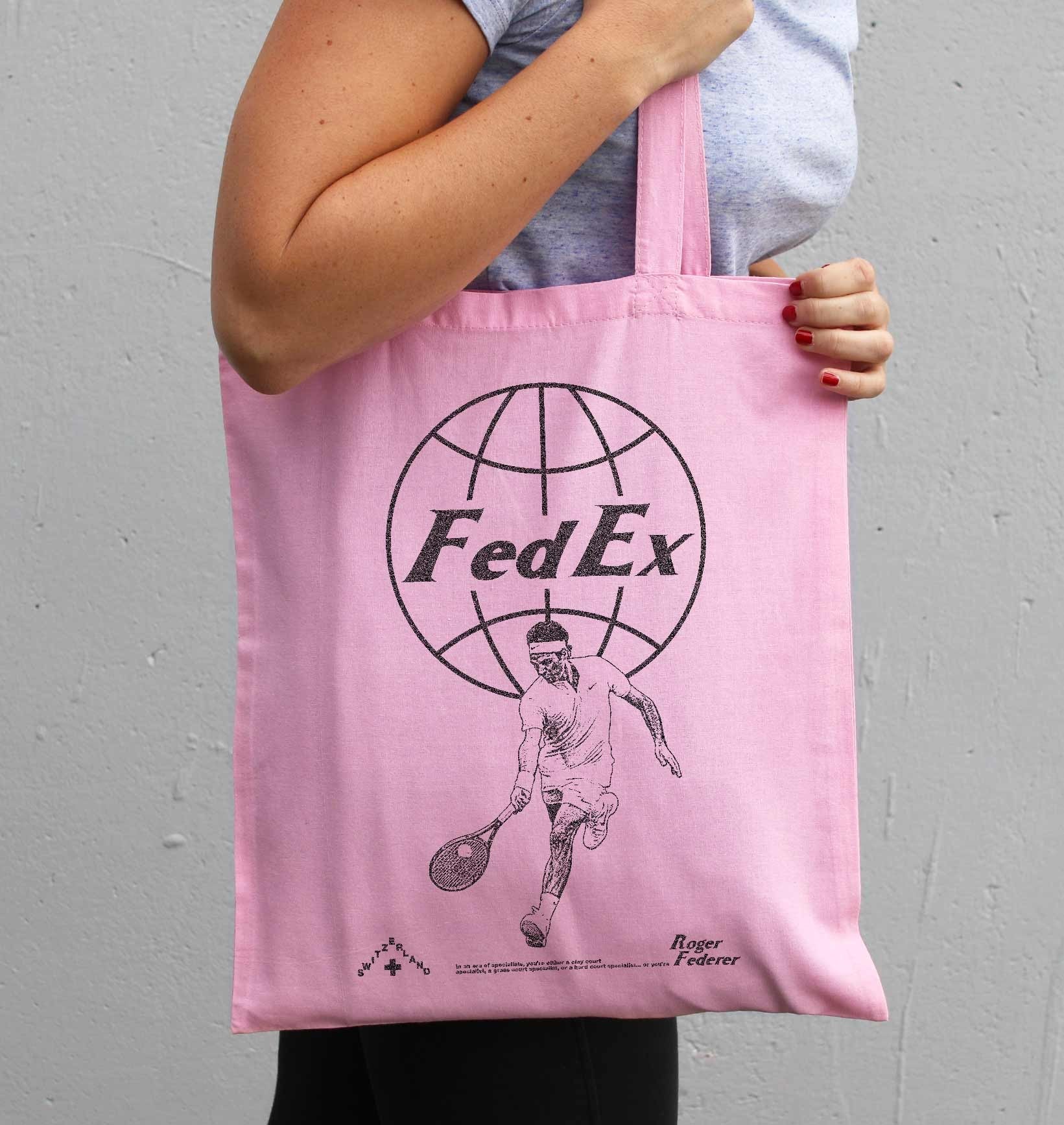 Tote Bag Roger Federer de couleur Écru par Love Means Nothing