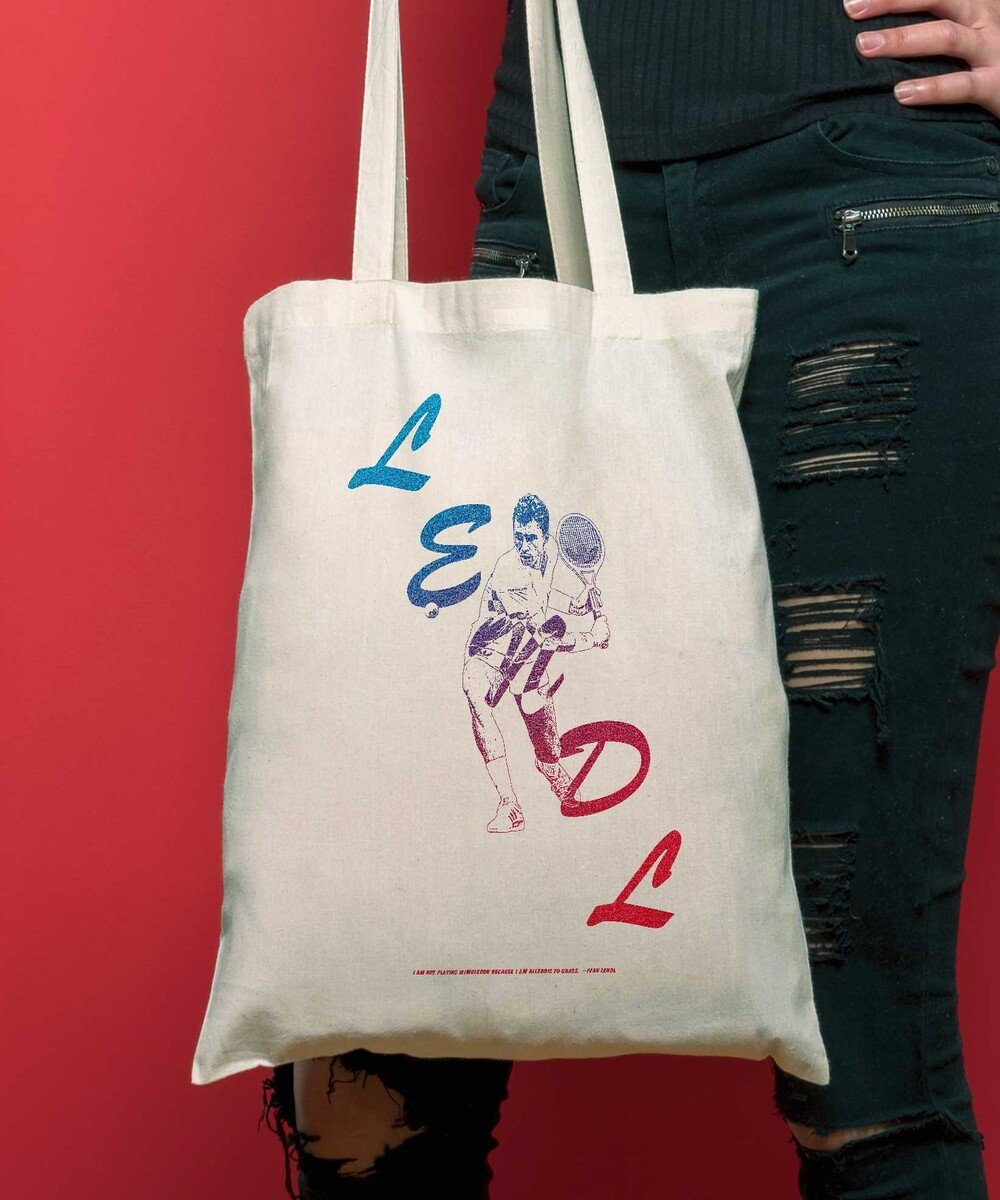 Tote Bag pour Femme Ivan Lendl de couleur Crème