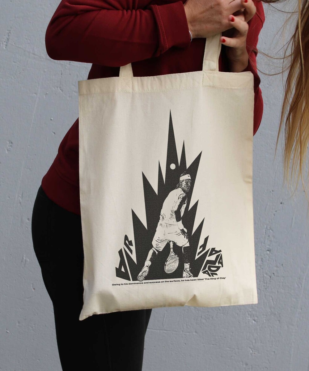 Tote Bag pour Femme Rafael Nadal de couleur Écru