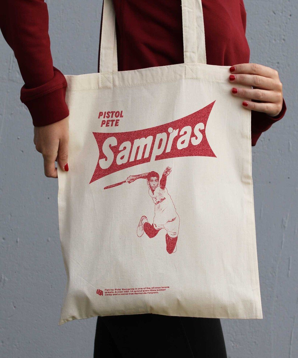 Tote Bag pour Femme Pete Sampras de couleur Écru