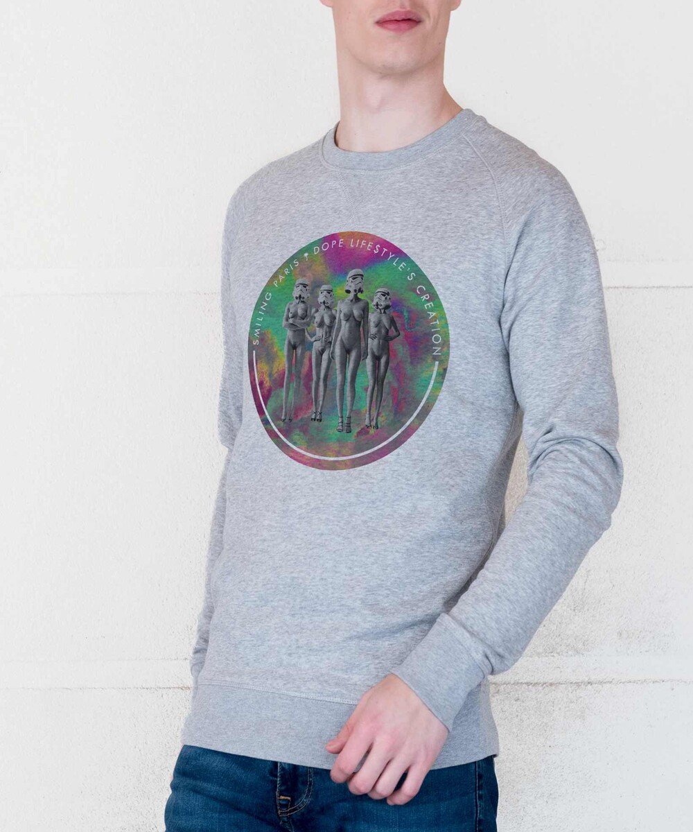 Sweat pour Homme Femmes Nues de couleur Gris chiné