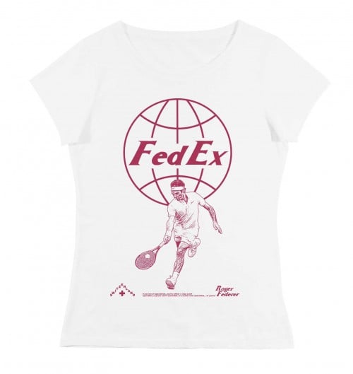 T-shirt Femme avec un Femme Roger Federer Grafitee