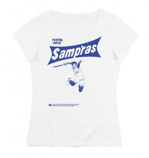 T-shirt pour Femme Femme Pete Sampras de couleur Blanc