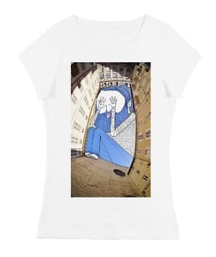 T-shirt pour Femme Femme Cache-Cache à Avignon de couleur Blanc