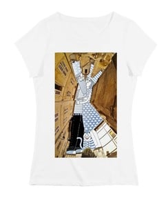 T-shirt pour Femme Femme Ciel d'Avignon de couleur Blanc