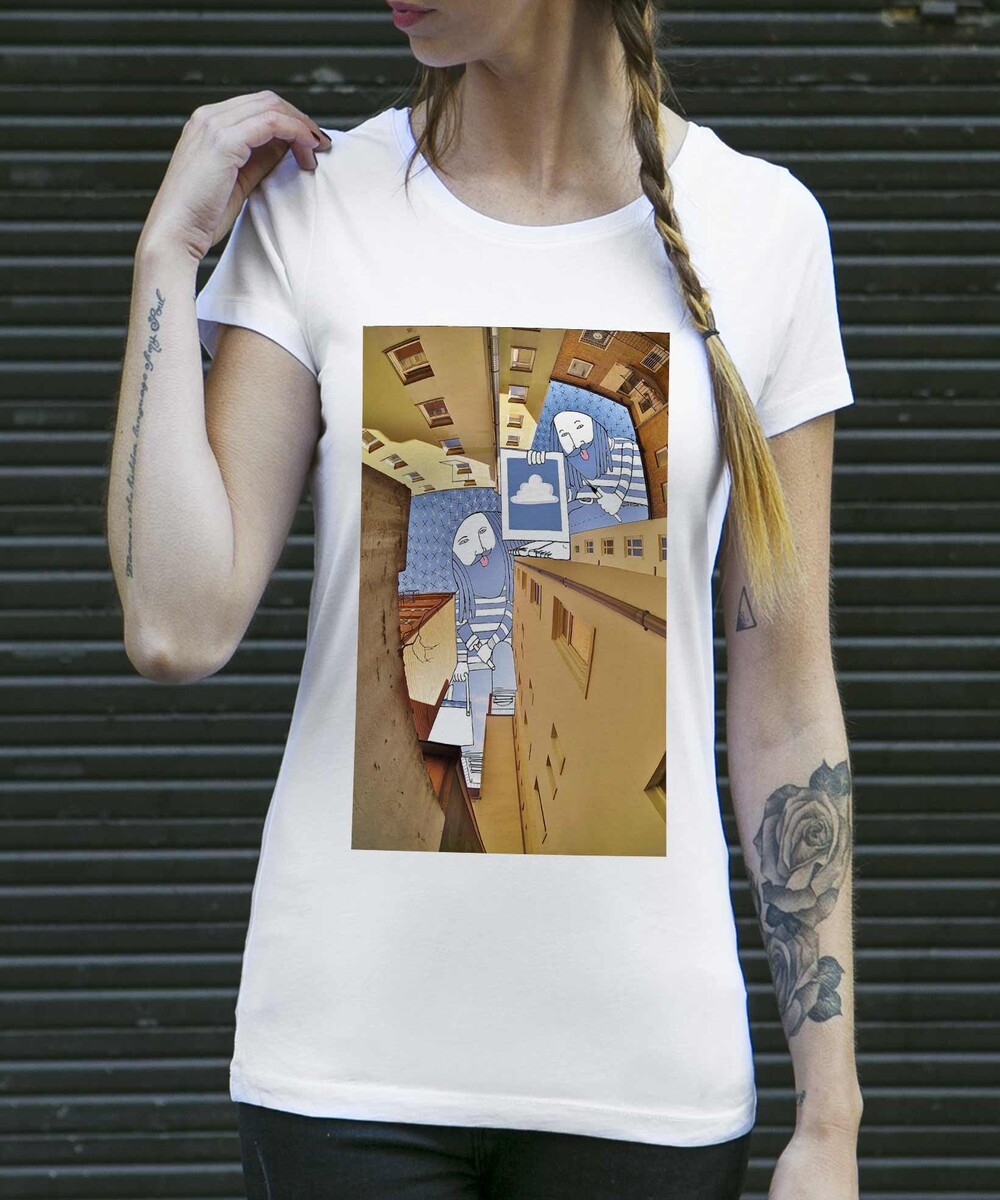 T-shirt pour Femme Femme Les Peintres de Berlin de couleur Blanc