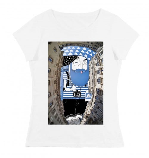 T-shirt 100% coton bio Femme Ciel de Bruxelles
