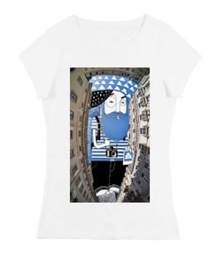 T-shirt 100% coton bio Femme Ciel de Bruxelles