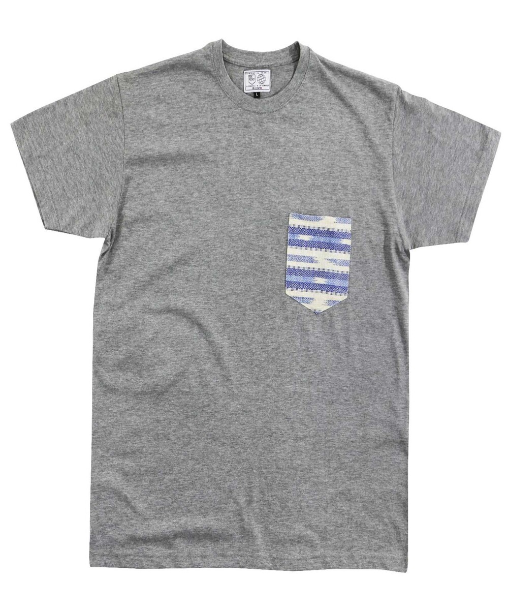 Tee-shirt pour Homme à Poche Jute de couleur Gris chiné