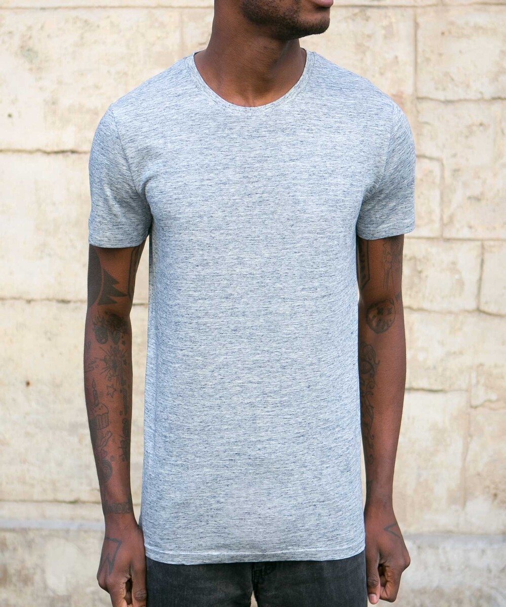 T-shirt Homme Bleu Tramé