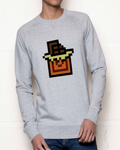 Sweat Pixel Chocolat Grafitee