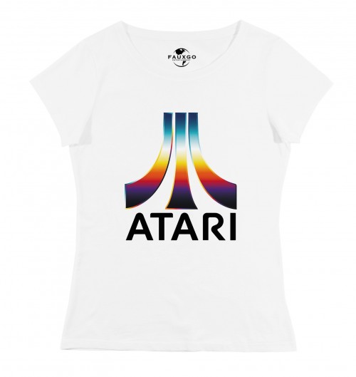 T-shirt pour Femme Femme Atari Vintage de couleur Blanc