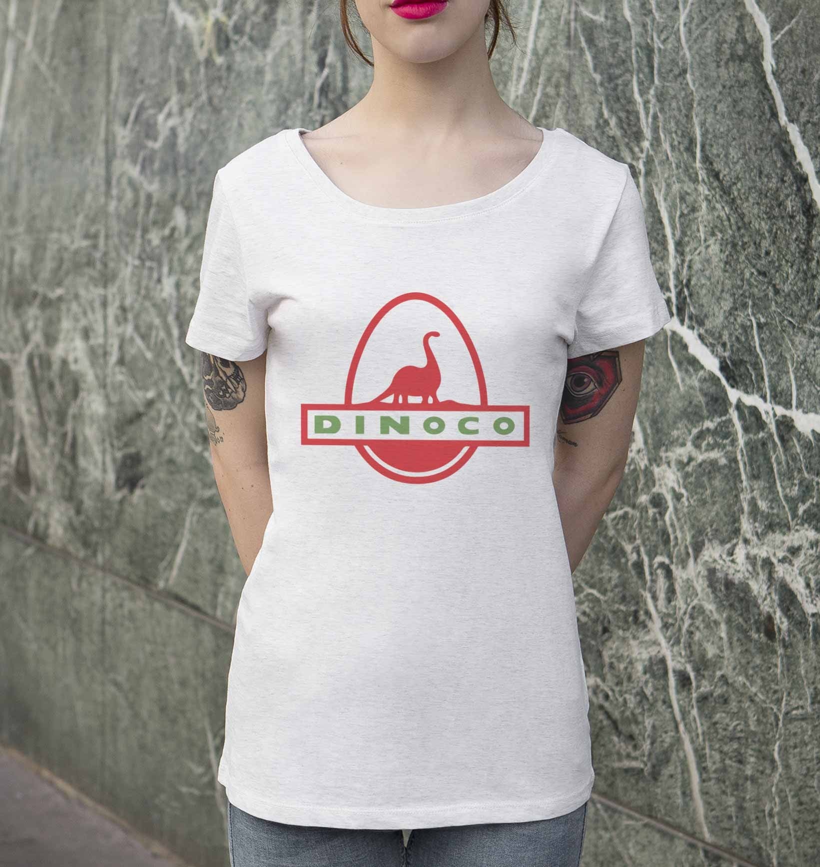 T-shirt Femme Dinoco Toy Story de couleur Blanc