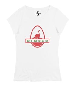 T-shirt pour Femme Femme Dinoco Toy Story de couleur Blanc