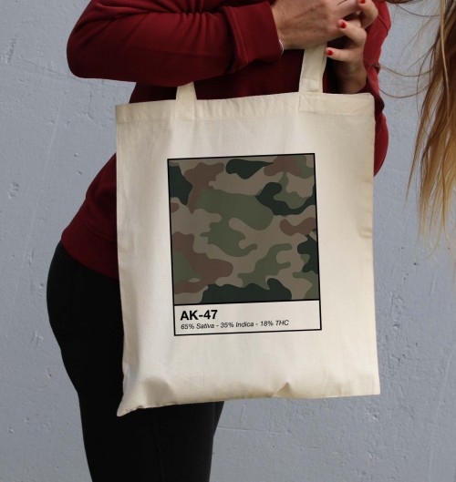 Tote Bag pour Femme AK-47 Kush de couleur Écru