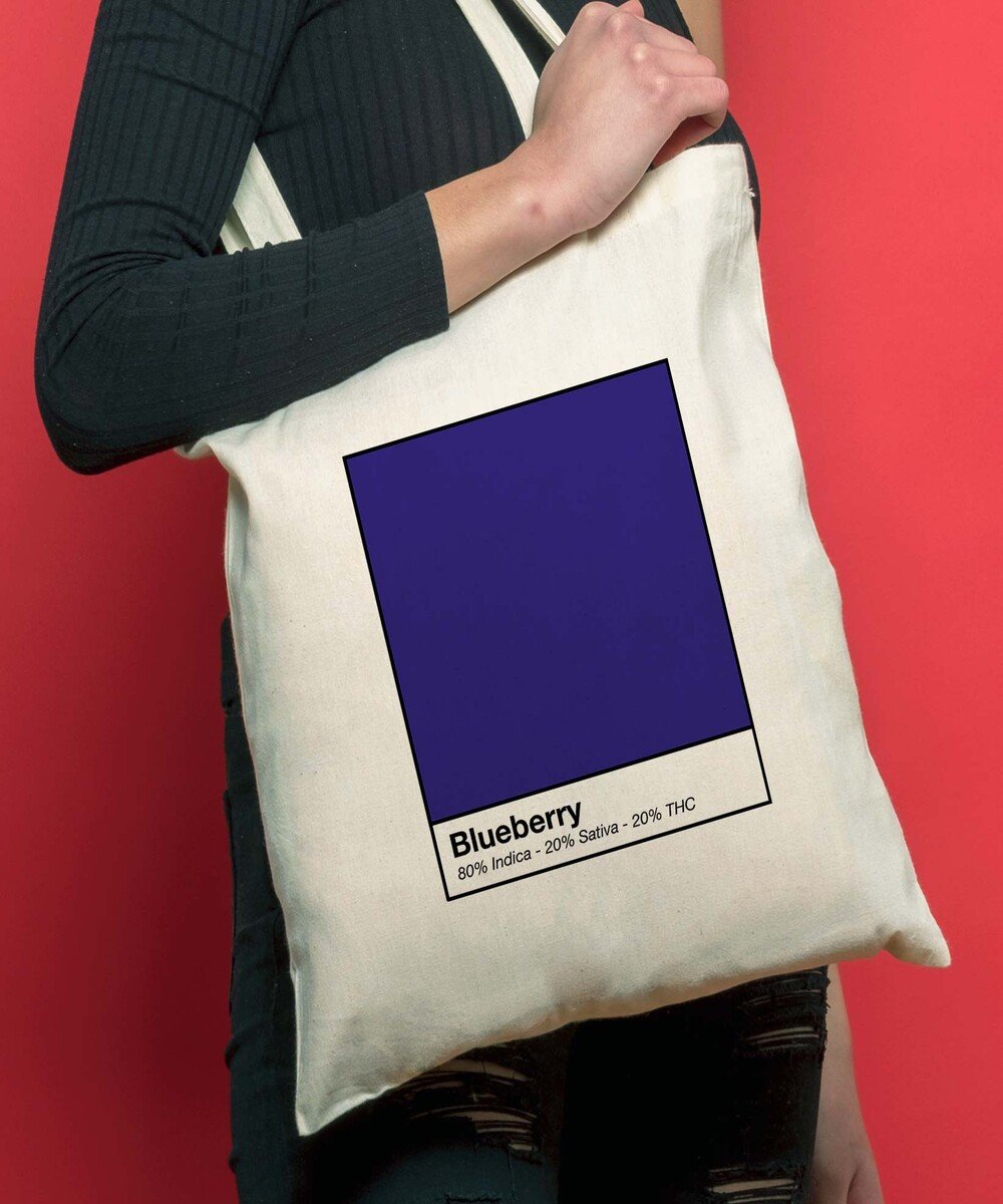 Tote Bag pour Femme Blueberry de couleur Beige chiné