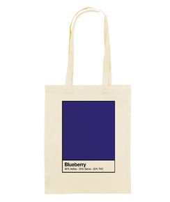 Tote Bag pour Femme Blueberry de couleur Écru