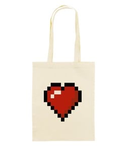Tote-Bag Femme avec un Pixel Coeur Grafitee