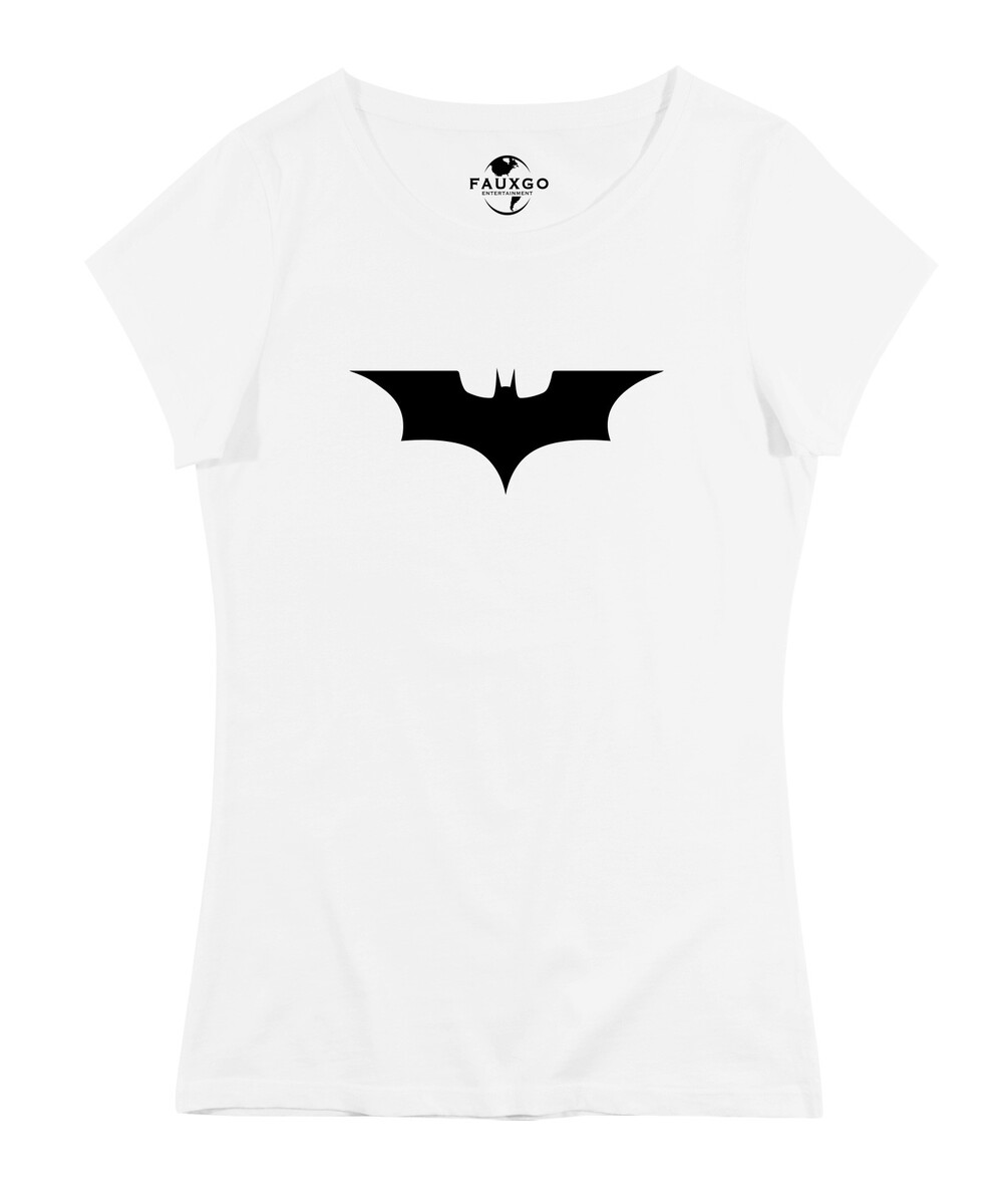 T-shirt pour Femme Femme Logo Batman de couleur Blanc