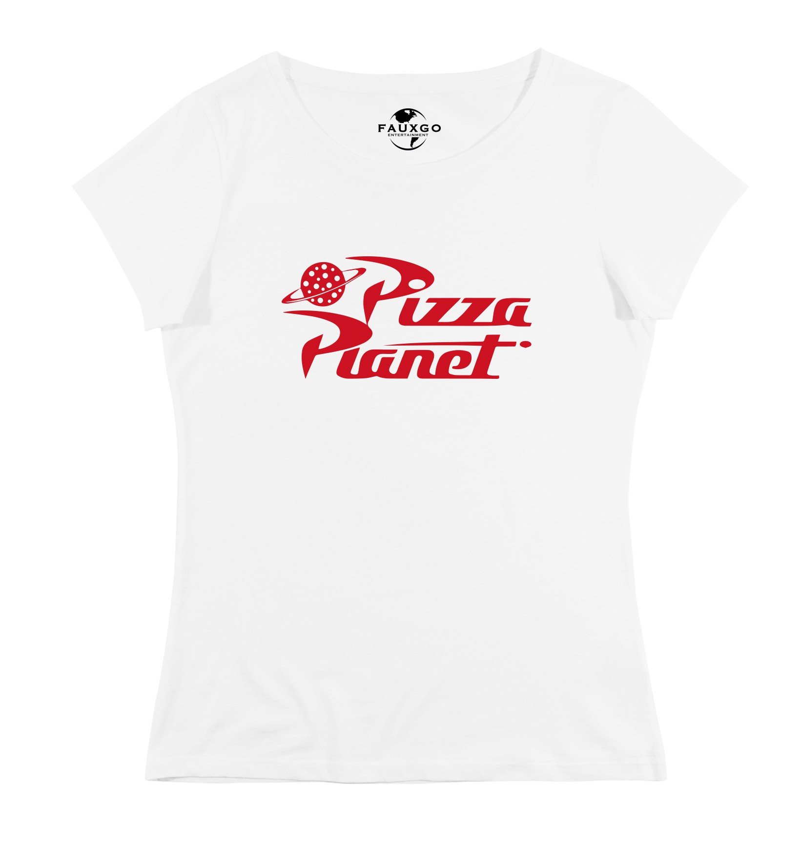 T-shirt Femme avec un Femme Pizza Planet Grafitee