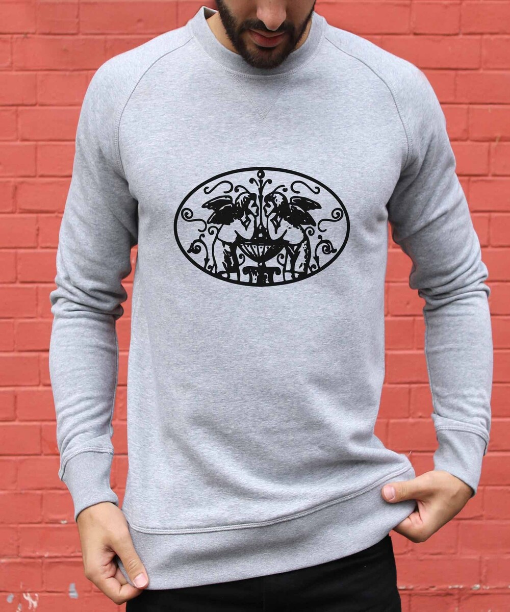 Sweat pour Homme Paper Street Soap Co de couleur Gris chiné