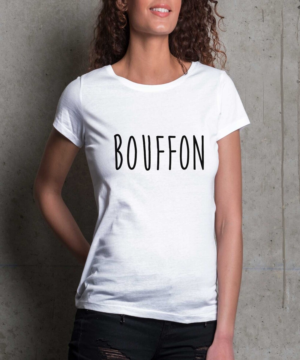 T-shirt pour Femme Femme Bouffon de couleur Blanc