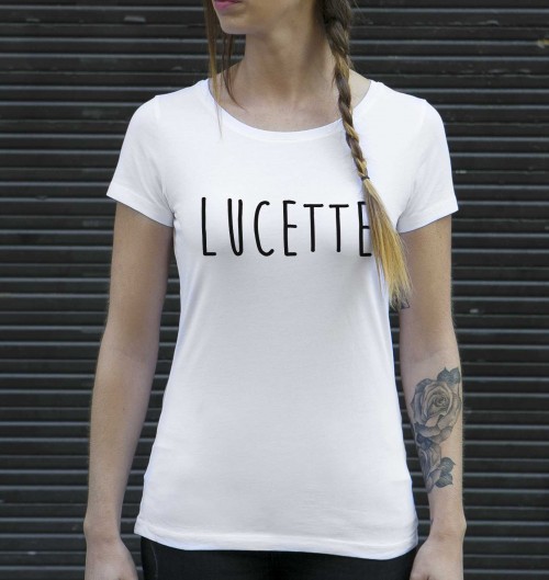 T-shirt pour Femme Femme Lucette de couleur Blanc