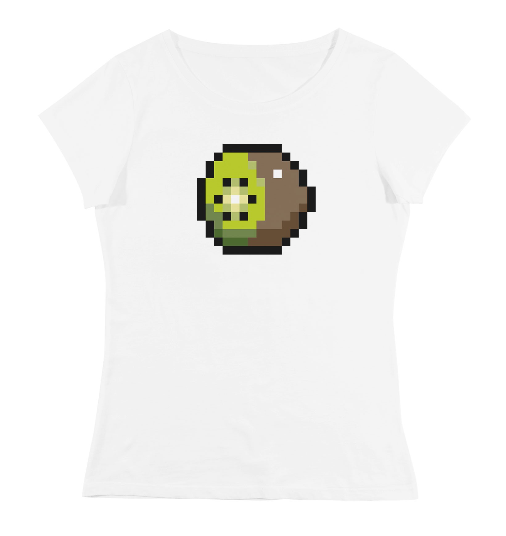 T-shirt Femme avec un Femme Pixel Kiwi Grafitee