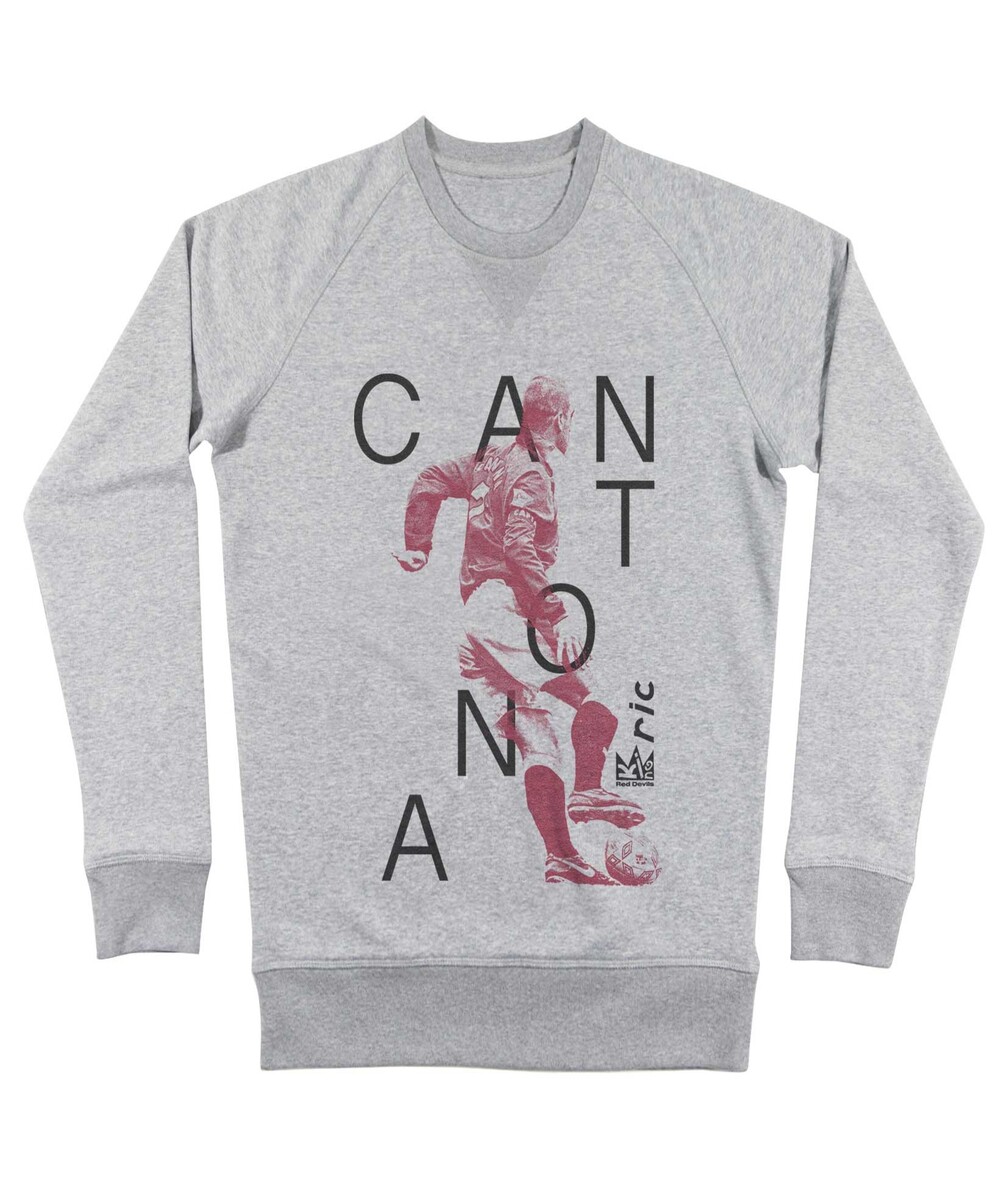 Sweatshirt pour Homme Eric Cantona de couleur Gris chiné